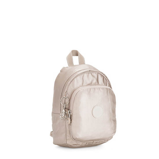 Kipling Delia Compact Metallic Convertible Rygsække Beige | DK 1558MQ